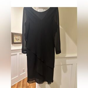 Lillie Rubin Black Long Sleeve Dress